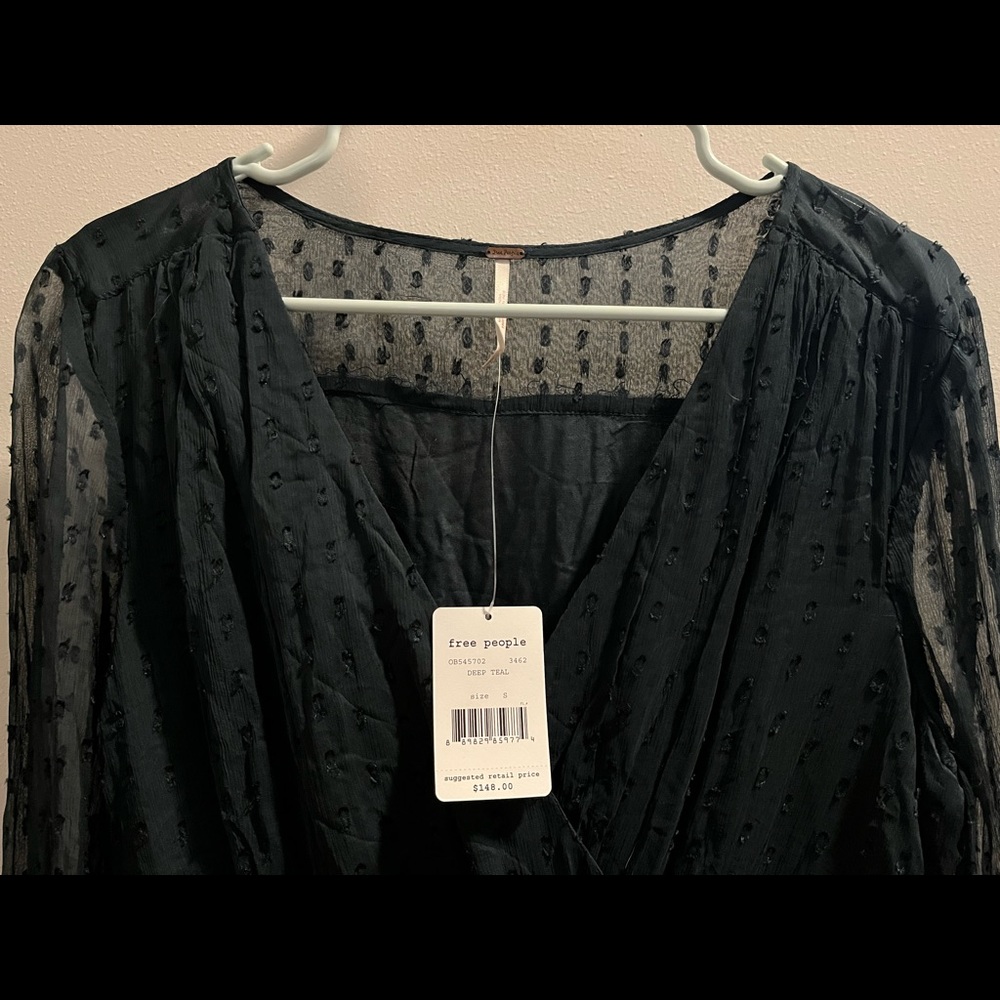 NWT Free People chiffon tunic, S